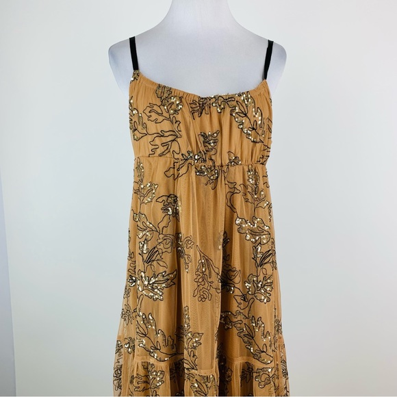 Anthropologie Bloggers Favorite Sequin Tulle Maxi Dress Small - Picture 3 of 14